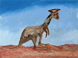 Nolan's Kangaroo with blood-caked paws